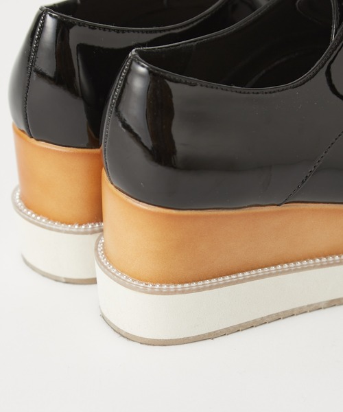 one after another NICE CLAUP（ワンアフターアナザーナイスクラップ）の「ラインストーン厚底レースアップシューズ（その他シューズ・レディース・ブラック/モカ・SMALL/MEDIUM/LARGE）」の12枚目の写真
