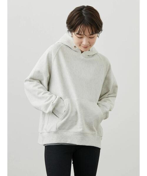 AMERICAN HOLIC(アメリカンホリック)の「ラグランフード裏毛プルオーバー(スウェット・レディース・グレー系その他/ミント/ホワイト系その他/オフホワイト・L/M)」の6枚目の写真