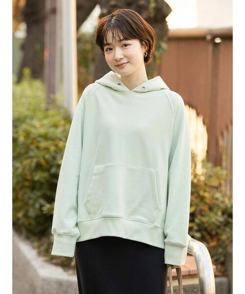 AMERICAN HOLIC(アメリカンホリック)の「ラグランフード裏毛プルオーバー(スウェット・レディース・グレー系その他/ミント/ホワイト系その他/オフホワイト・L/M)」の9枚目の写真