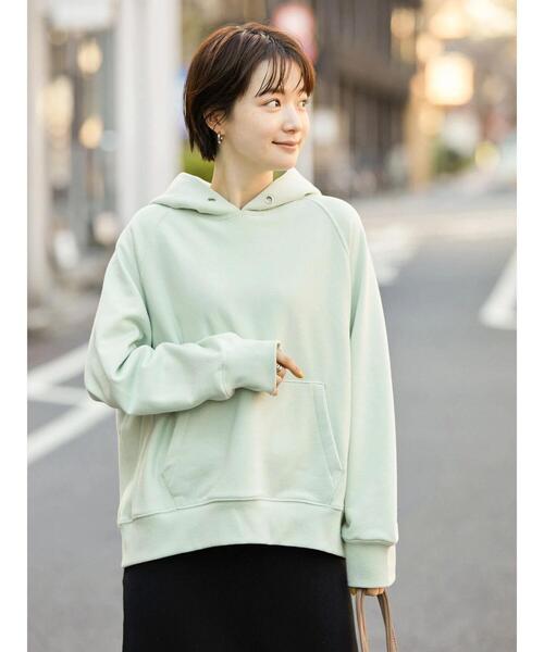 AMERICAN HOLIC(アメリカンホリック)の「ラグランフード裏毛プルオーバー(スウェット・レディース・グレー系その他/ミント/ホワイト系その他/オフホワイト・L/M)」の13枚目の写真