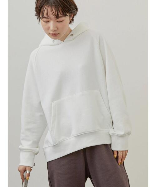 AMERICAN HOLIC(アメリカンホリック)の「ラグランフード裏毛プルオーバー(スウェット・レディース・グレー系その他/ミント/ホワイト系その他/オフホワイト・L/M)」の15枚目の写真