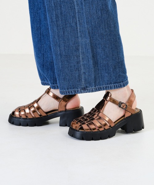 ORiental TRaffic(オリエンタルトラフィック)の「厚底グルカシューズ/21111(サンダル・レディース・ブラック/ブロンズ/ブルー・S/M/L/LL)」の8枚目の写真