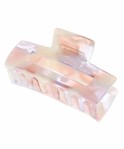 a.v.v（アーヴェヴェ）の「スクエアバンスクリップ（バレッタ/ヘアクリップ・レディース・アイボリー/ライトパープル・38）」の5枚目の写真