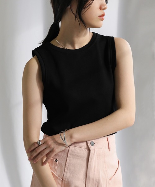 select MOCA（セレクトモカ）の「ベーシックカラータンクトップス（タンクトップ・レディース・ホワイト/ブラック/オレンジ/ブルー/グリーン・FREE）」の3枚目の写真