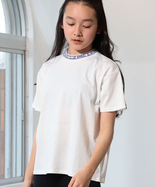 B:MING by BEAMS(ビーミングバイビームス)の「B:MING by BEAMS / ネックロゴ Tシャツ(130~160cm)(Tシャツ/カットソー・キッズ・ホワイト/ブラック/イエロー系その他・130/140/150/160)」の2枚目の写真