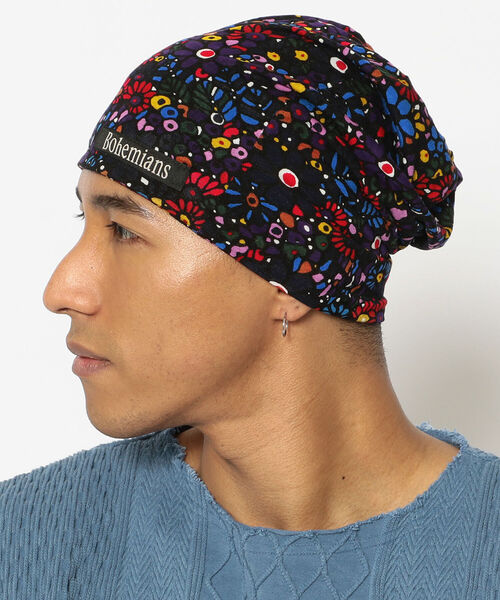 BOHEMIANS(ボヘミアンズ)の「BOHEMIANS/ボヘミアンズ MOSAIC FLOWER WATCH CAP モザイクフラワーワッチキャップ(ニットキャップ/ビーニー・メンズ・その他・SMALL)」の3枚目の写真