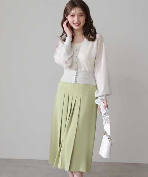 N.（N. Natural Beauty Basic）（エヌエヌナチュラルビューティーベーシック）の「◆レヴィータＶカーディガン（カーディガン/ボレロ・レディース・アイボリー/ブラック/モカ/パープル/ピンク/グリーン/クリーム・MEDIUM）」の8枚目の写真