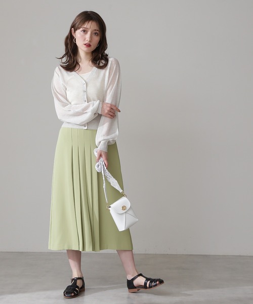 N.（N. Natural Beauty Basic）（エヌエヌナチュラルビューティーベーシック）の「◆レヴィータＶカーディガン（カーディガン/ボレロ・レディース・アイボリー/ブラック/モカ/パープル/ピンク/グリーン/クリーム・MEDIUM）」の16枚目の写真