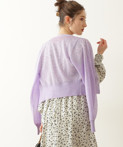 N.（N. Natural Beauty Basic）（エヌエヌナチュラルビューティーベーシック）の「◆レヴィータＶカーディガン（カーディガン/ボレロ・レディース・アイボリー/ブラック/モカ/パープル/ピンク/グリーン/クリーム・MEDIUM）」の15枚目の写真