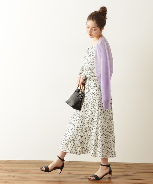 N.（N. Natural Beauty Basic）（エヌエヌナチュラルビューティーベーシック）の「◆レヴィータＶカーディガン（カーディガン/ボレロ・レディース・アイボリー/ブラック/モカ/パープル/ピンク/グリーン/クリーム・MEDIUM）」の9枚目の写真