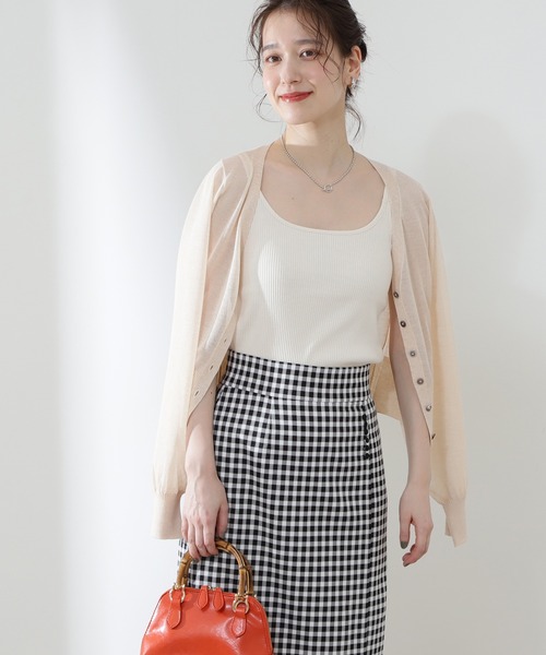 N.（N. Natural Beauty Basic）（エヌエヌナチュラルビューティーベーシック）の「◆レヴィータＶカーディガン（カーディガン/ボレロ・レディース・アイボリー/ブラック/モカ/パープル/ピンク/グリーン/クリーム・MEDIUM）」の21枚目の写真