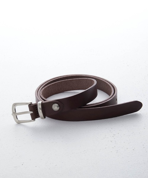 MONO-MART（モノマート）の「リアルレザー ロングナローベルト/本革（ベルト・メンズ・ホワイト/ブラック/ダークブラウン/キャメル/チャコール/レッド/イエロー/ダークグリーン/オレンジ・FREE）」の4枚目の写真