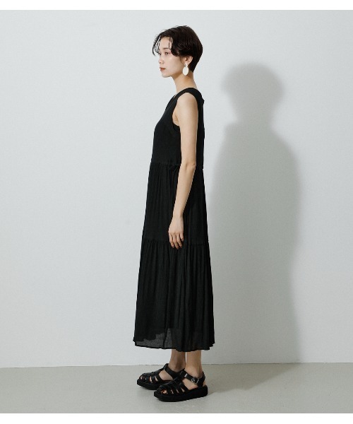 AZUL by moussy(アズールバイマウジー)の「WAIST SHAPE 2WAY ONEPIECE/ウエストシェイプ2WAYワンピース(ワンピース・レディース・グリーン/ライトグレー/ブラック・MEDIUM/SMALL)」の9枚目の写真