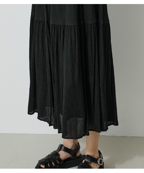 AZUL by moussy(アズールバイマウジー)の「WAIST SHAPE 2WAY ONEPIECE/ウエストシェイプ2WAYワンピース(ワンピース・レディース・グリーン/ライトグレー/ブラック・MEDIUM/SMALL)」の13枚目の写真