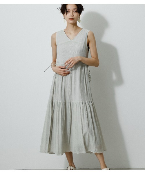AZUL by moussy(アズールバイマウジー)の「WAIST SHAPE 2WAY ONEPIECE/ウエストシェイプ2WAYワンピース(ワンピース・レディース・グリーン/ライトグレー/ブラック・MEDIUM/SMALL)」の14枚目の写真