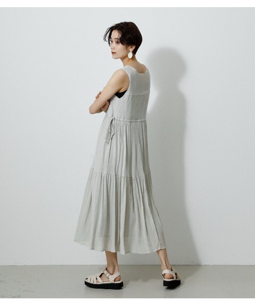 AZUL by moussy(アズールバイマウジー)の「WAIST SHAPE 2WAY ONEPIECE/ウエストシェイプ2WAYワンピース(ワンピース・レディース・グリーン/ライトグレー/ブラック・MEDIUM/SMALL)」の16枚目の写真