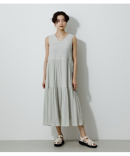 AZUL by moussy(アズールバイマウジー)の「WAIST SHAPE 2WAY ONEPIECE/ウエストシェイプ2WAYワンピース(ワンピース・レディース・グリーン/ライトグレー/ブラック・MEDIUM/SMALL)」の18枚目の写真