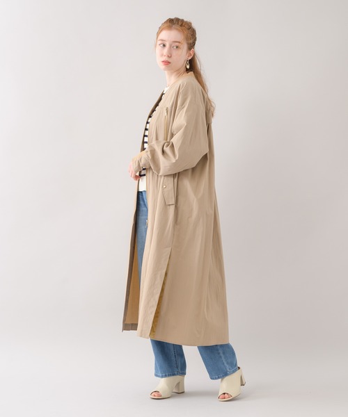 KAPITAL バックギャザーコート　ベージュ　サイズ0 BURLAP OUTFITTER（バーラップアウトフィッター） ステンカラーコート