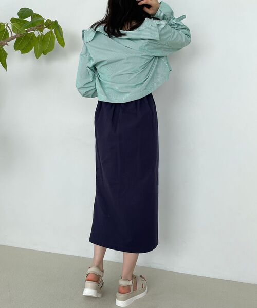 MAJESTIC LEGON（マジェスティックレゴン）の「Ladyスリムキャミワンピース（ワンピース・レディース・ベージュ/ネイビー/サックスブルー・SMALL/MEDIUM）」の7枚目の写真