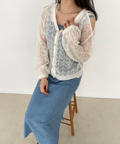 MAJESTIC LEGON（マジェスティックレゴン）の「Ladyスリムキャミワンピース（ワンピース・レディース・ベージュ/ネイビー/サックスブルー・SMALL/MEDIUM）」の15枚目の写真