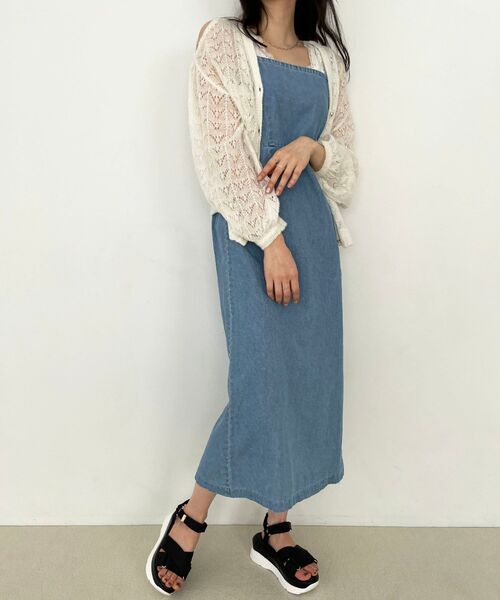 MAJESTIC LEGON（マジェスティックレゴン）の「Ladyスリムキャミワンピース（ワンピース・レディース・ベージュ/ネイビー/サックスブルー・SMALL/MEDIUM）」の18枚目の写真