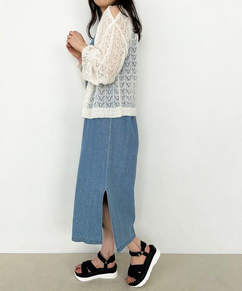 MAJESTIC LEGON（マジェスティックレゴン）の「Ladyスリムキャミワンピース（ワンピース・レディース・ベージュ/ネイビー/サックスブルー・SMALL/MEDIUM）」の19枚目の写真