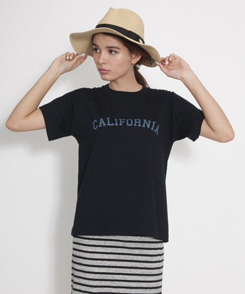 MILKFED.（ミルクフェド）の「FOOTBALL TEE CALIFORNIA　（Tシャツ/無地）（Tシャツ/カットソー・レディース・ホワイト/ネイビー/ライトパープル・SMALL/MEDIUM）」の3枚目の写真