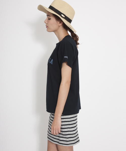 MILKFED.（ミルクフェド）の「FOOTBALL TEE CALIFORNIA　（Tシャツ/無地）（Tシャツ/カットソー・レディース・ホワイト/ネイビー/ライトパープル・SMALL/MEDIUM）」の4枚目の写真