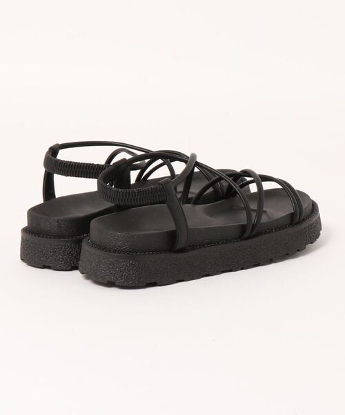 natural couture（ナチュラルクチュール）の「細ヒモスポーツサンダル（サンダル・レディース・ブラック/アイボリー・SMALL/MEDIUM/LARGE）」の3枚目の写真