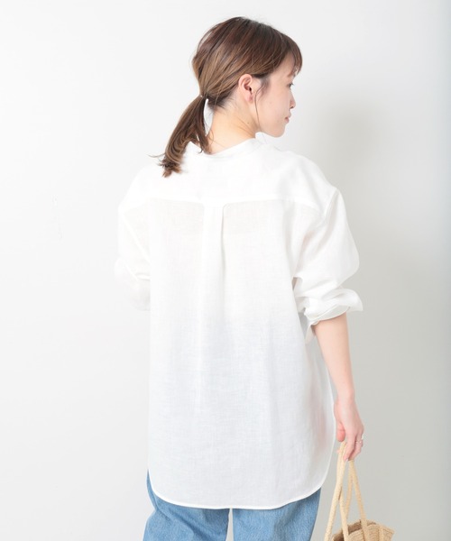 journal standard L'essage(ジャーナルスタンダードレサージュ)の「コンチネンタルリネンビッグシャツ(シャツ/ブラウス・レディース・ナチュラル/ホワイト/オレンジ系その他/ブラック・FREE)」の14枚目の写真