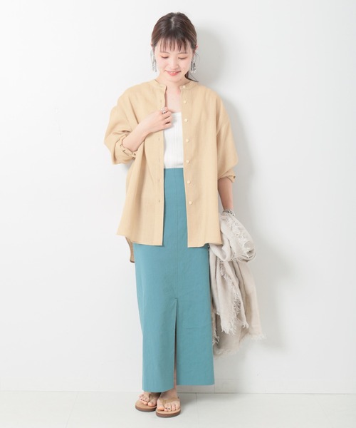 journal standard L'essage(ジャーナルスタンダードレサージュ)の「コンチネンタルリネンビッグシャツ(シャツ/ブラウス・レディース・ナチュラル/ホワイト/オレンジ系その他/ブラック・FREE)」の15枚目の写真