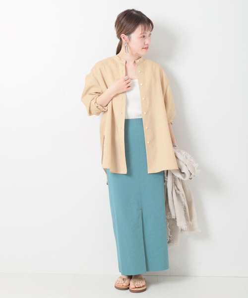 journal standard L'essage(ジャーナルスタンダードレサージュ)の「コンチネンタルリネンビッグシャツ(シャツ/ブラウス・レディース・ナチュラル/ホワイト/オレンジ系その他/ブラック・FREE)」の16枚目の写真