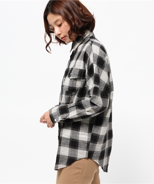 OUTLET（アウトレット）の「【WHO'S WHO gallery】TBバッファローチェックシャツ（シャツ/ブラウス・レディース・ブルー/レッド/ホワイト・FREE）」の5枚目の写真