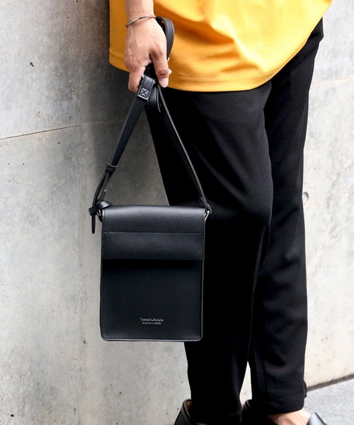 BACK NUMBER(バックナンバー)の「【BACK NUMBER】ストラップ付フラップバッグ(ショルダーバッグ・メンズ・ブラック/グレー・ONE SIZE)」の9枚目の写真