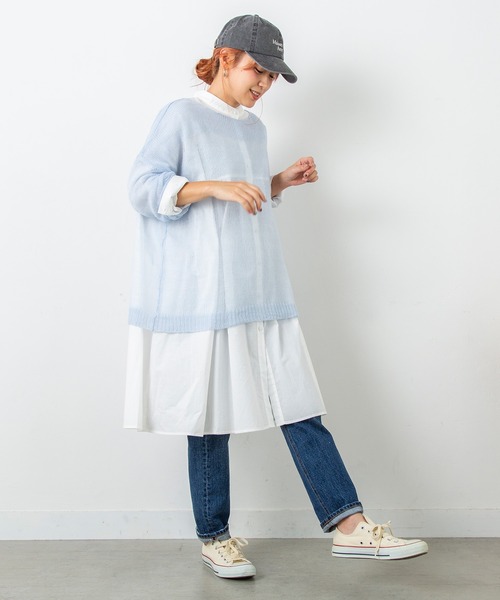 PICHI(ピイチ)の「モヘアタッチシアールーズニット(ニット/セーター・レディース・パープル/ブルー/サーモンピンク/チャコール・FREE)」の22枚目の写真