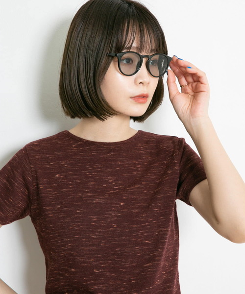 KBF（ケイビーエフ）の「ボストンフレームサングラス（メガネ・レディース・グレー/ブルー・ONE）」の4枚目の写真