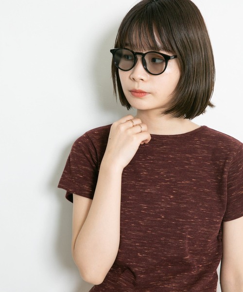 KBF（ケイビーエフ）の「ボストンフレームサングラス（メガネ・レディース・グレー/ブルー・ONE）」の8枚目の写真