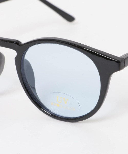 KBF（ケイビーエフ）の「ボストンフレームサングラス（メガネ・レディース・グレー/ブルー・ONE）」の7枚目の写真