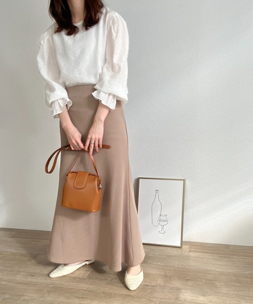 ISOOK（アイスー）の「Emboss mermaid skirt / エンボスマーメイドスカート（スカート・レディース・ブラック/ベージュ/ブラウン・FREE）」の12枚目の写真