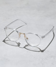 ボストンコンビカラーレンズサングラス 伊達メガネ フェルトケース付き