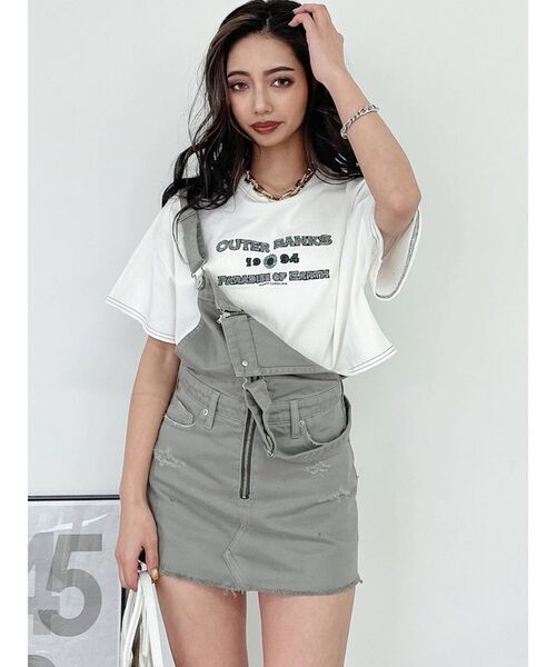 GYDA（ジェイダ）の「フロントZIP スカートライクデニム