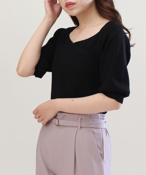TRUDEA(トルディア)の「バンテージニット(ニット/セーター・レディース・ネイビー/ラベンダー/ベージュ/ブラック・MEDIUM/LARGE)」の2枚目の写真