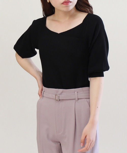 TRUDEA(トルディア)の「バンテージニット(ニット/セーター・レディース・ネイビー/ラベンダー/ベージュ/ブラック・MEDIUM/LARGE)」の13枚目の写真