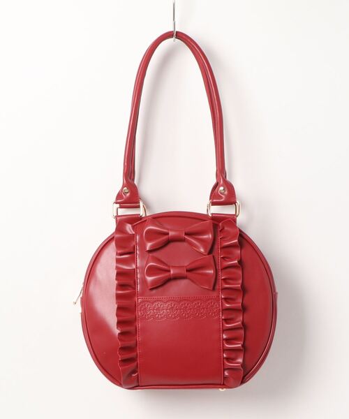 axes femme（アクシーズファム）の「ツインリボンラウンドバッグ（トートバッグ・レディース・ブラック/ゴールド/ワイン・MEDIUM）」の11枚目の写真