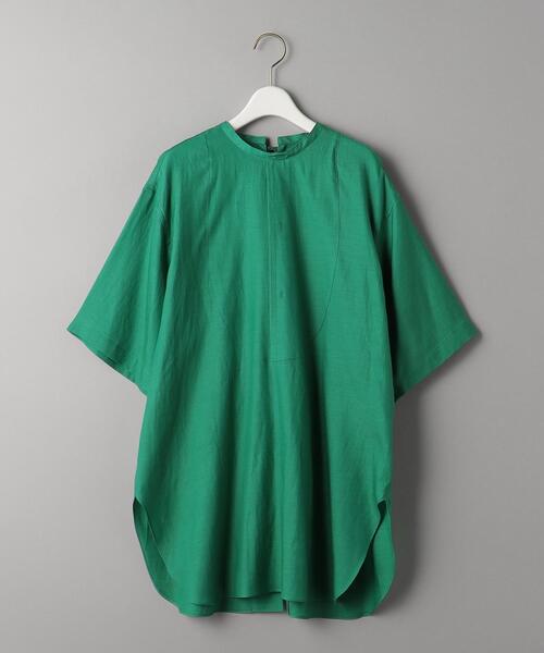 BEAUTY&YOUTH UNITED ARROWS（ビューティーアンドユースユナイテッドアローズ）の「BY ツイルバックオープン 5分袖 ブラウス -ウォッシャブル-（シャツ/ブラウス・レディース・ケリー/ピンク/ホワイト・FREE）」の19枚目の写真