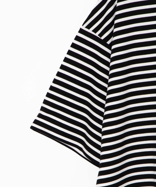 WEGO by つぐ吉(ウィゴーバイツグキチ)の「∴WEGO by つぐ吉/【ZOZOTOWN限定】ボーダーBIGTシャツ(Tシャツ/カットソー・メンズ・ブラック・MEDIUM/LARGE)」の5枚目の写真