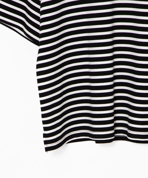 WEGO by つぐ吉(ウィゴーバイツグキチ)の「∴WEGO by つぐ吉/【ZOZOTOWN限定】ボーダーBIGTシャツ(Tシャツ/カットソー・メンズ・ブラック・MEDIUM/LARGE)」の9枚目の写真
