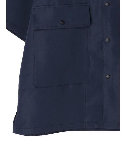 CRAFT STANDARD BOUTIQUE(クラフトスタンダードブティック)の「PEグログランレギュラーカラー5分袖シャツ *(シャツ/ブラウス・メンズ・ベージュ/ダークネイビー・L/M/LL)」の8枚目の写真