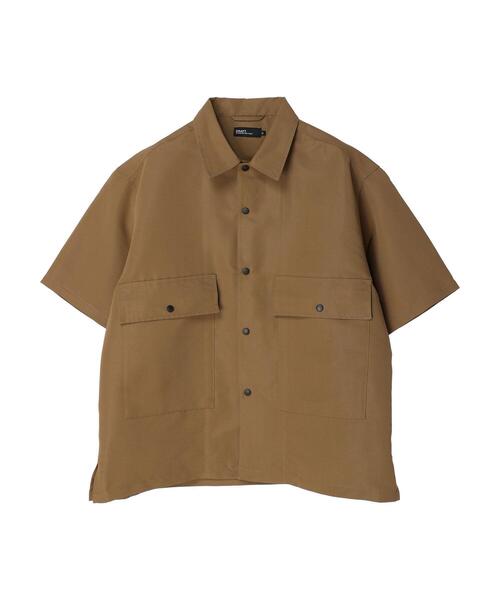 CRAFT STANDARD BOUTIQUE(クラフトスタンダードブティック)の「PEグログランレギュラーカラー5分袖シャツ *(シャツ/ブラウス・メンズ・ベージュ/ダークネイビー・L/M/LL)」の15枚目の写真