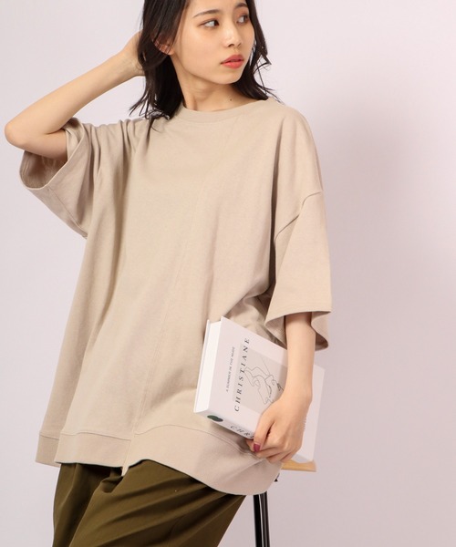 Revo.（レボ）の「Revo. 10/- 天竺 切り替えSS 半袖Tee（Tシャツ/カットソー・メンズ・ブラック/グレイッシュベージュ/ホワイト・1/2）」の4枚目の写真